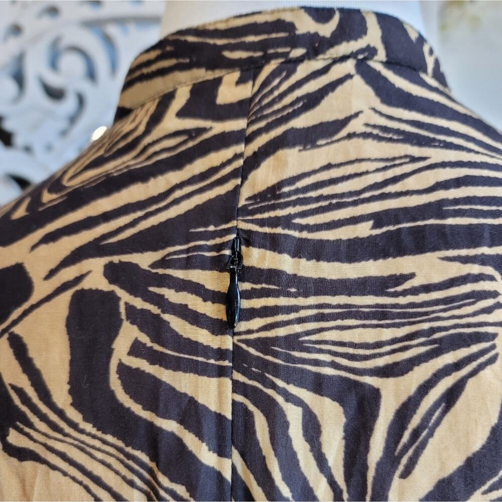 REVOLVE L'ACADEMIE Tan Abstract Tiger Charley Mini Dress Ruched Modern Night Out - Picture 7 of 16